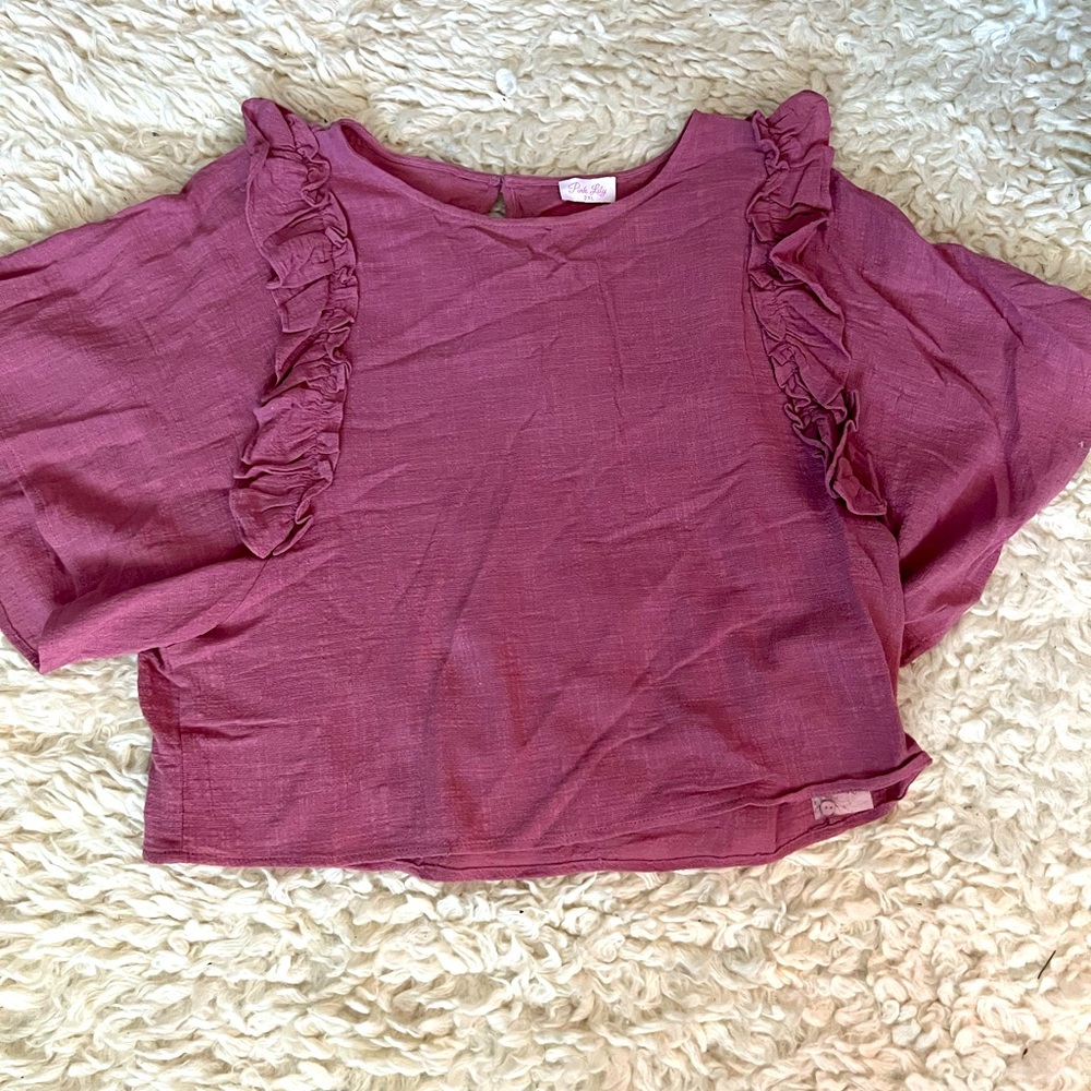 Pink Lily Blouse, mauve color, size XXL (16-18)